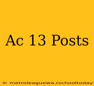 Ac 13 Posts