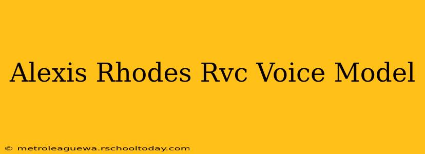 Alexis Rhodes Rvc Voice Model