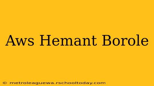 Aws Hemant Borole