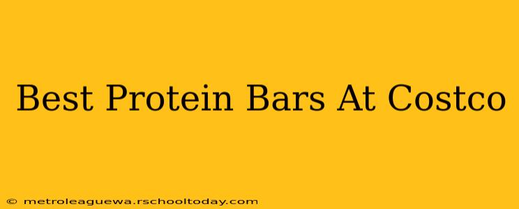 Best Protein Bars At Costco