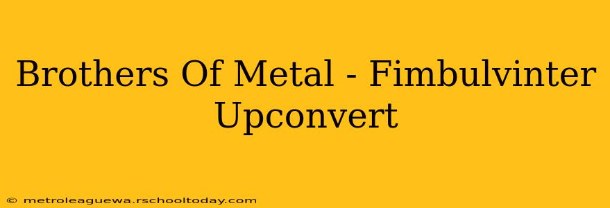 Brothers Of Metal - Fimbulvinter Upconvert