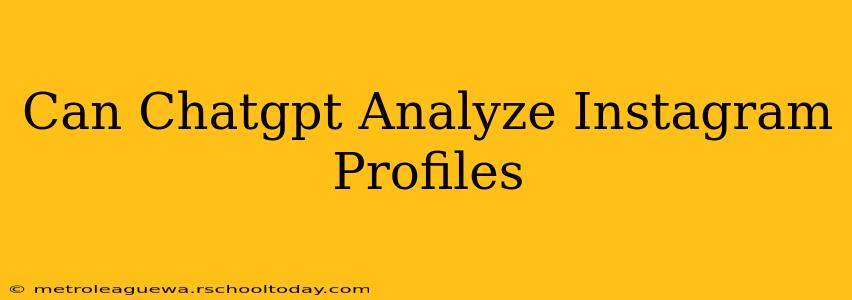 Can Chatgpt Analyze Instagram Profiles