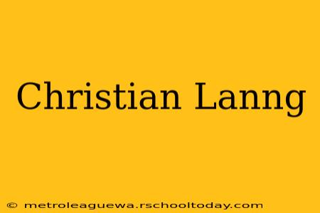 Christian Lanng