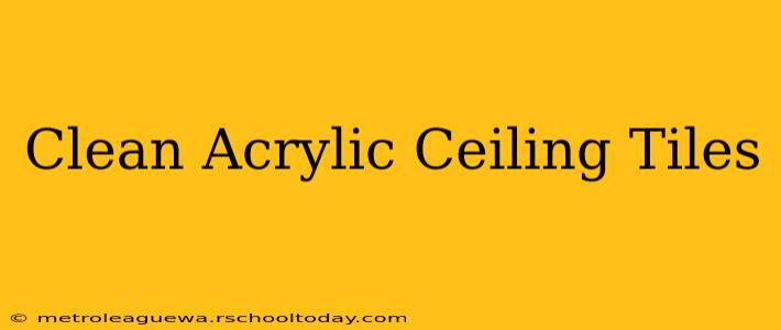 Clean Acrylic Ceiling Tiles