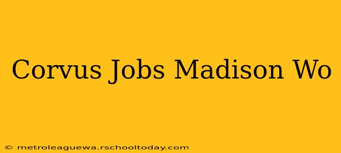 Corvus Jobs Madison Wo