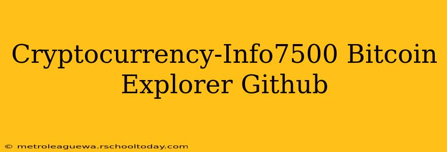 Cryptocurrency-Info7500 Bitcoin Explorer Github