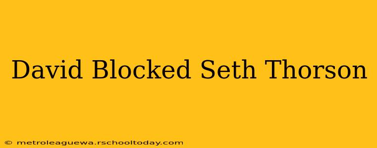 David Blocked Seth Thorson