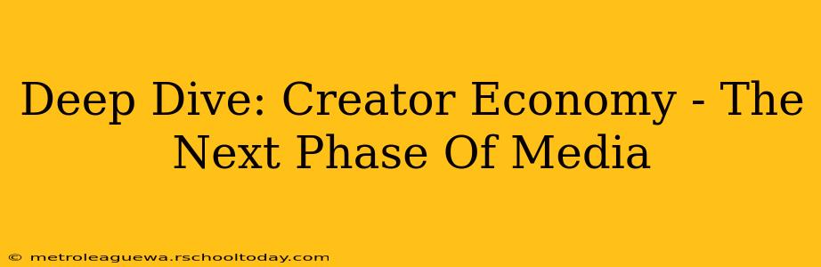 Deep Dive: Creator Economy - The Next Phase Of Media