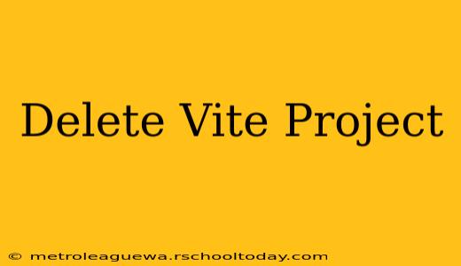 Delete Vite Project