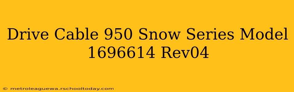 Drive Cable 950 Snow Series Model 1696614 Rev04