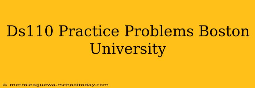 Ds110 Practice Problems Boston University