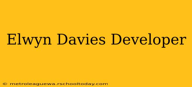 Elwyn Davies Developer