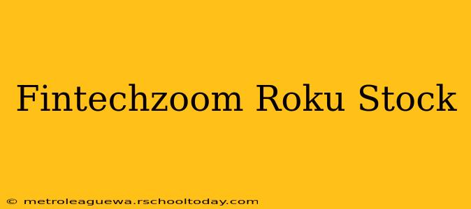 Fintechzoom Roku Stock