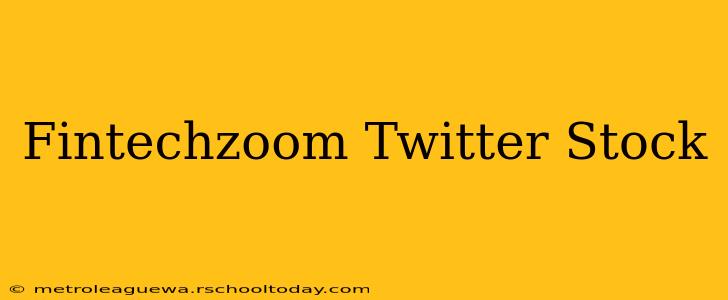 Fintechzoom Twitter Stock