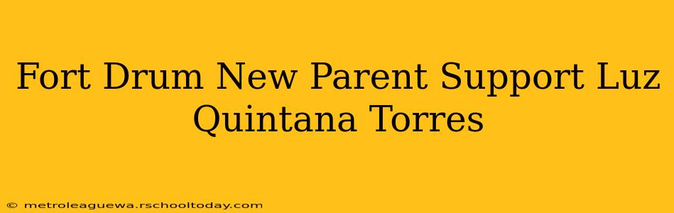 Fort Drum New Parent Support Luz Quintana Torres