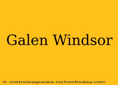 Galen Windsor