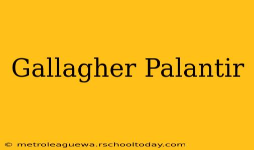 Gallagher Palantir