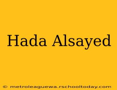 Hada Alsayed