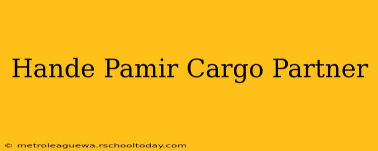 Hande Pamir Cargo Partner