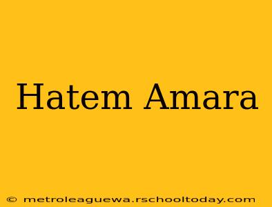 Hatem Amara