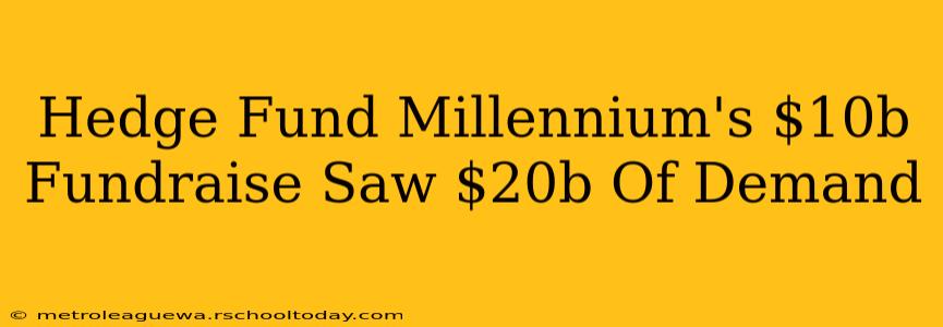 Hedge Fund Millennium's $10b Fundraise Saw $20b Of Demand