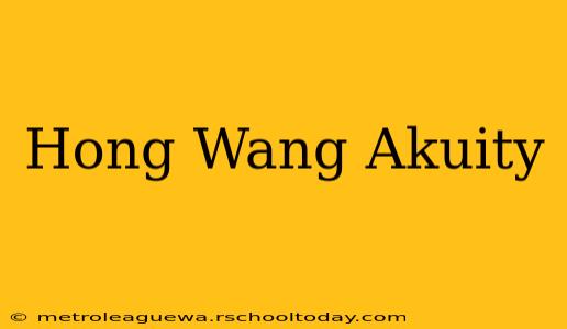 Hong Wang Akuity