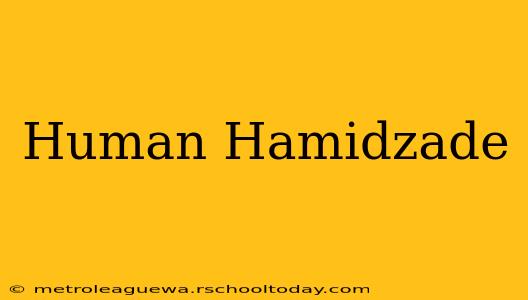 Human Hamidzade