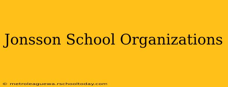 Jonsson School Organizations