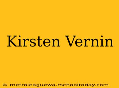 Kirsten Vernin