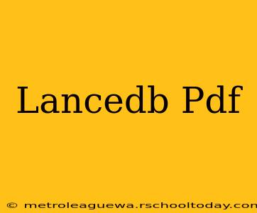 Lancedb Pdf