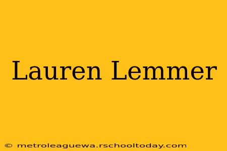 Lauren Lemmer