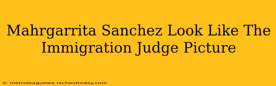 Mahrgarrita Sanchez Look Like The Immigration Judge Picture