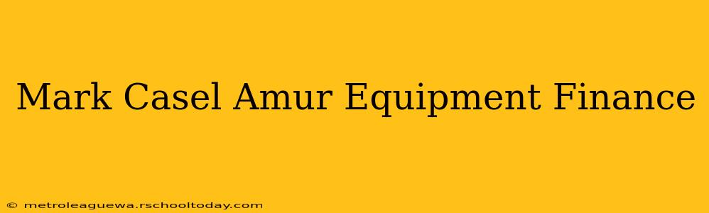 Mark Casel Amur Equipment Finance