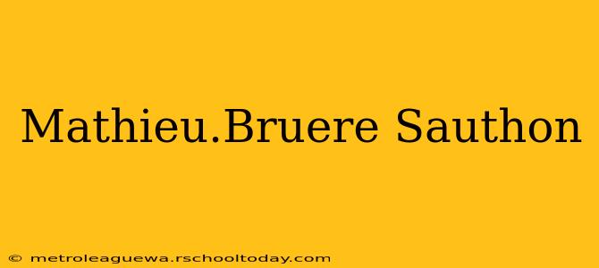 Mathieu.Bruere Sauthon