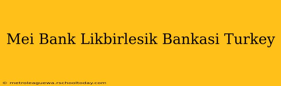 Mei Bank Likbirlesik Bankasi Turkey