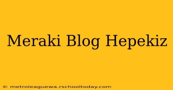 Meraki Blog Hepekiz