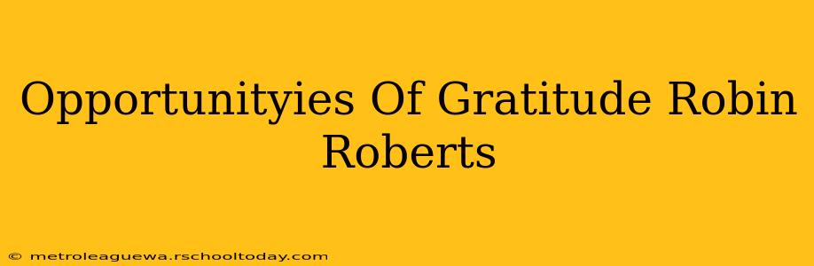 Opportunityies Of Gratitude Robin Roberts