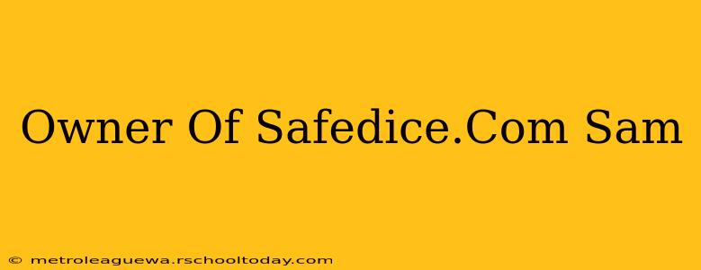 Owner Of Safedice.Com Sam