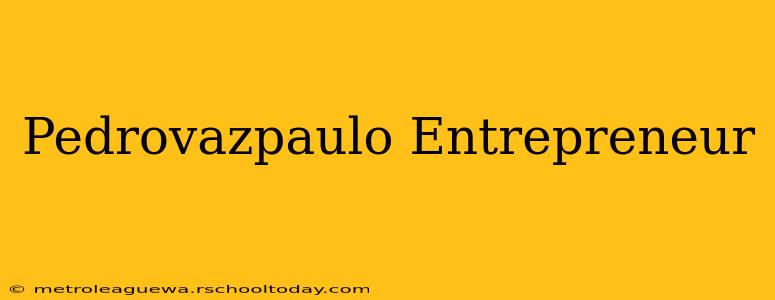 Pedrovazpaulo Entrepreneur