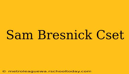 Sam Bresnick Cset