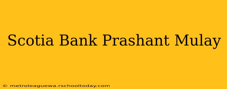 Scotia Bank Prashant Mulay