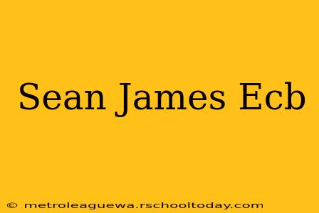 Sean James Ecb