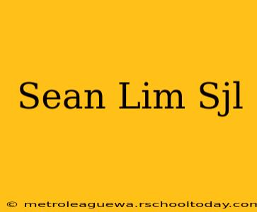 Sean Lim Sjl