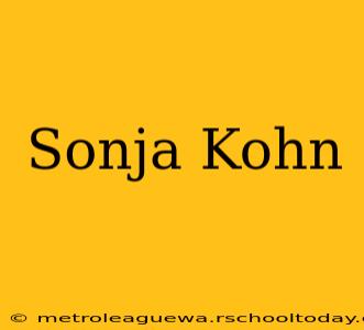 Sonja Kohn