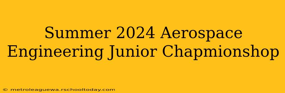 Summer 2024 Aerospace Engineering Junior Chapmionshop