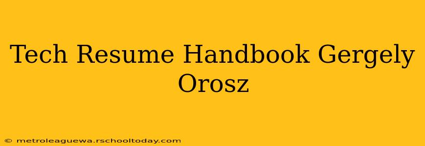 Tech Resume Handbook Gergely Orosz