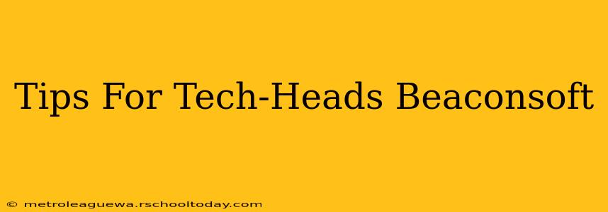 Tips For Tech-Heads Beaconsoft