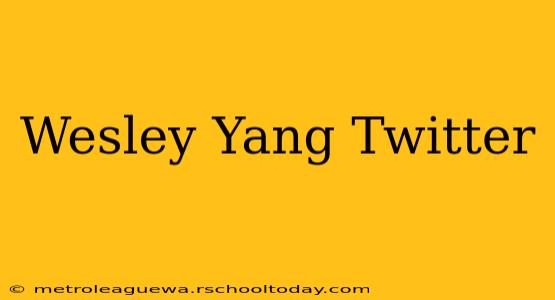 Wesley Yang Twitter