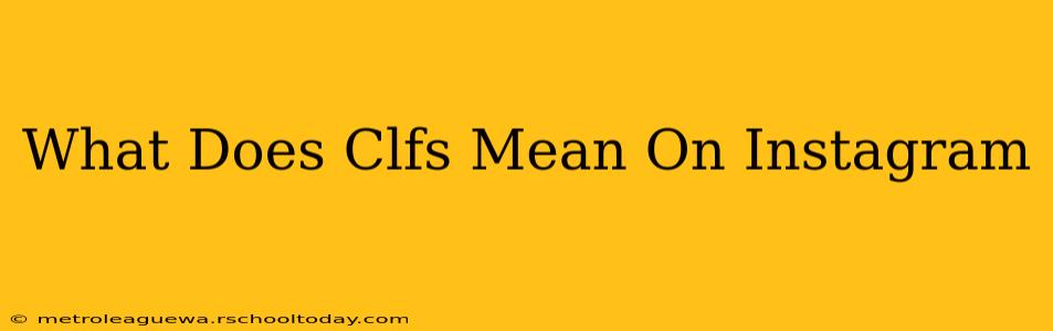 What Does Clfs Mean On Instagram