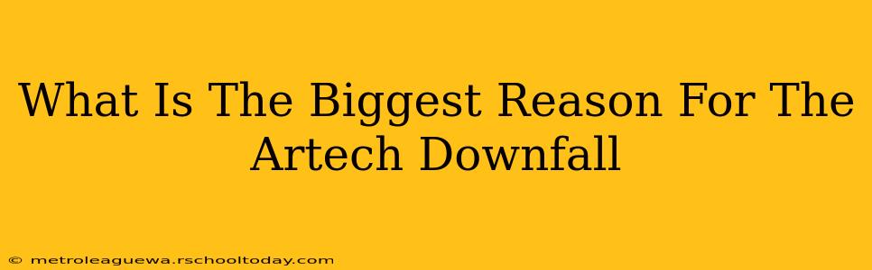 What Is The Biggest Reason For The Artech Downfall